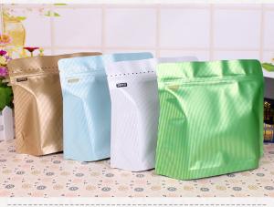 Cheap Laminated Stand Up Coffee Packaging Bags With Valve / Multi Layers / block bottom coffee bags wholesale