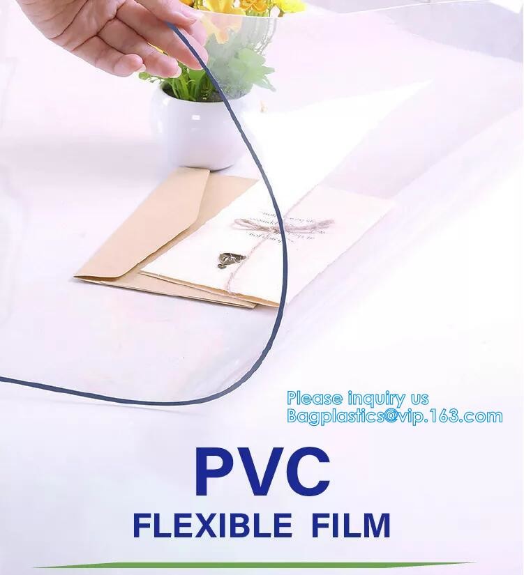 China PVC Film, Super Clear, Factory Price Non-Sticky soft Vinyl PVC filexible Film, Glossy Embossed on sale
