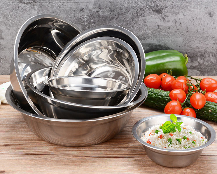 Cheap Wholesale Stainless Steel Mixing Bowl set for kitchen 14,16,18,20,22,24,26cm wholesale