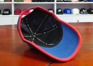 Cheap New Design Blue and red 6panel custom embroidery patches logo sports hats caps wholesale