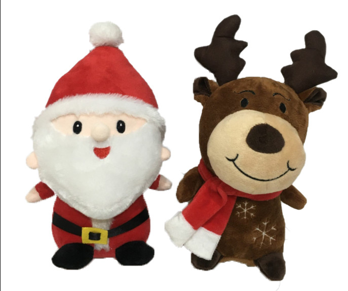 Quality 24cm 9.45in Christmas Tree With Stuffed Animals Reindeer Santa Claus Stuffed Animal for sale