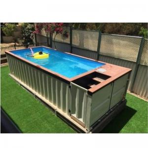 Cheap 20ft 40ft Outdoor Above Ground Mobile Prefab Shipping Container Swimming Pool wholesale
