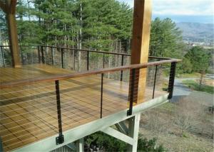 Cheap Outdoor / Indoor Stainless Steel Cable Railing , Stainless Steel Stair Balustrade wholesale
