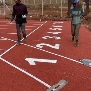 Cheap Harmless Synthetic Sports Flooring Full Pour System Running Track wholesale