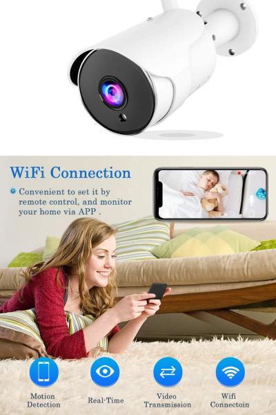 1080P HD Smart Surveillance Camera WiFi Wireless IP Camera Supports Alexa & IFTTT
