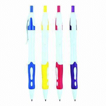 Buy cheap Plastic Click-action Ballpoint Pens, Measures 14cm from wholesalers