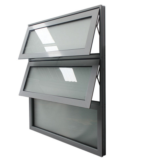 Cheap Silver Anodized Frame Aluminum Awning Windows Horizontal Tilt And Swing wholesale