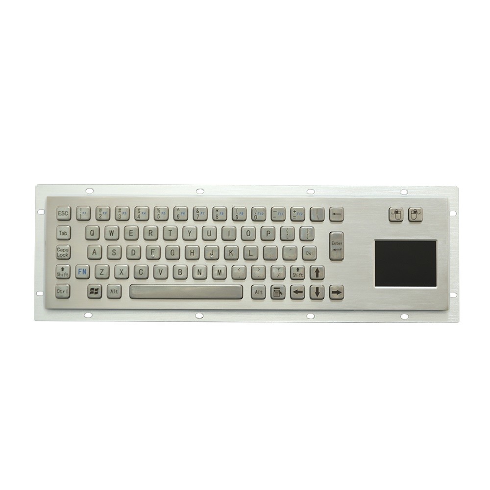 Cheap IP65 Stainless Steel Keyboard , Kiosk Metal Keyboard With Touch Pad wholesale