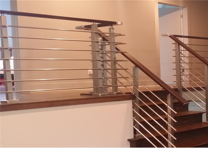 Cheap Home Safety Stainless Steel Rod Railing , Steel Railing Design For Balcony wholesale