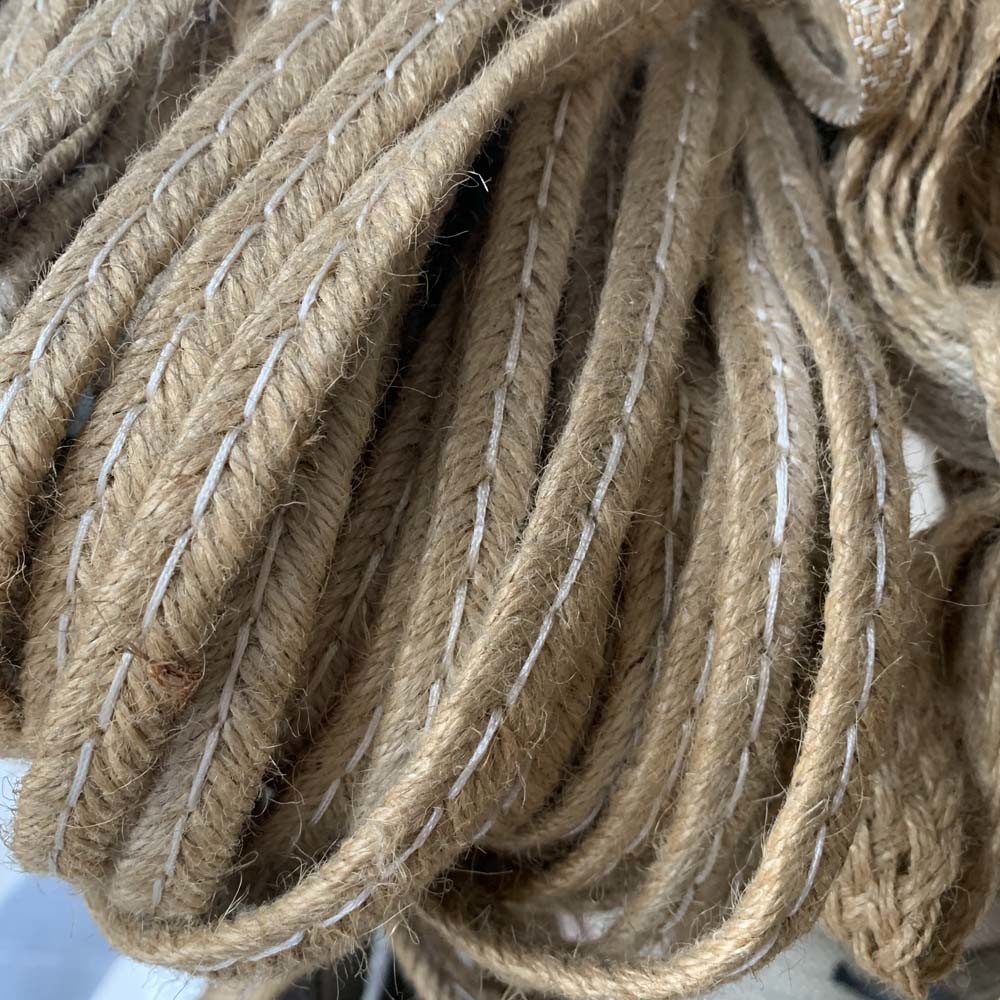 Cheap TGKELL Cotton Elastic Webbing Straps , W110mm Hemp Fiber Rope wholesale