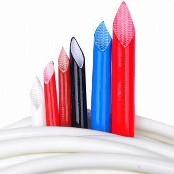 Silicone Fiberglass Sleeve, 600V Voltage Resistance, H-class, 200°C High Temperature Resistance  for sale
