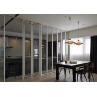 China Balcony Thermal Break Glass Partition Walls Stacking Aluminum Bifold Door for sale