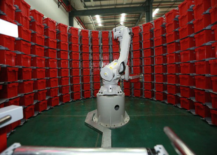 China E Commerce Robotic Storage And Retrieval System Epoxy Power Coating Surface on sale