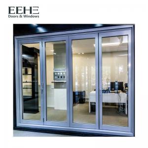 Cheap Long Life Span Aluminium Folding Doors For Exterior Customized Extrusion Thickness wholesale