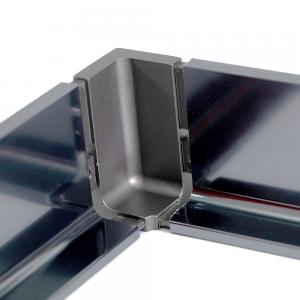 China Black Aluminium Profile Handle Custom Furniture Hardware For Sliding Wardrobe Doors on sale