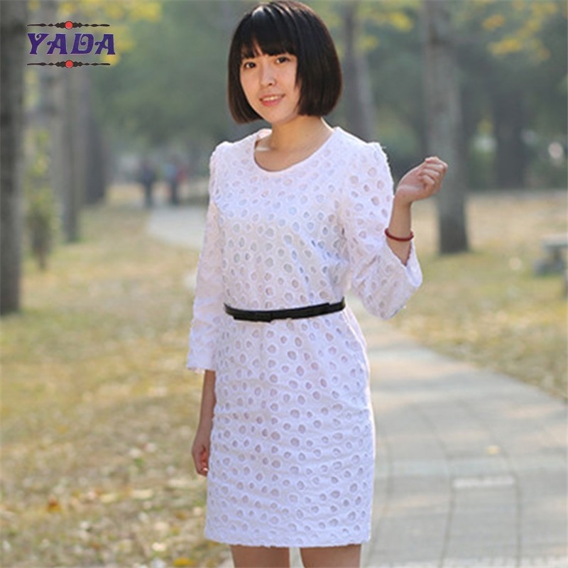 China Ladies long sleeves embroidery dress casual wear latest ladies office dresses women party on sale