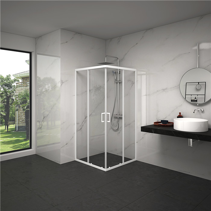 Cheap Square 6mm tempered glass 900x900x2000mm Bathroom Curved Corner Shower Enclosure , Shower And Bath Enclosures wholesale