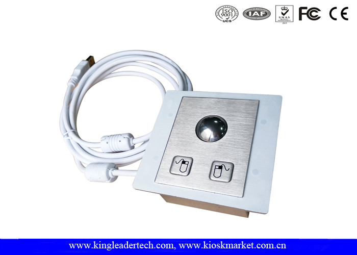Cheap Panel Mounted Industrial Pointing Device Stainless Steel Trackball Left Right Click Buttons wholesale