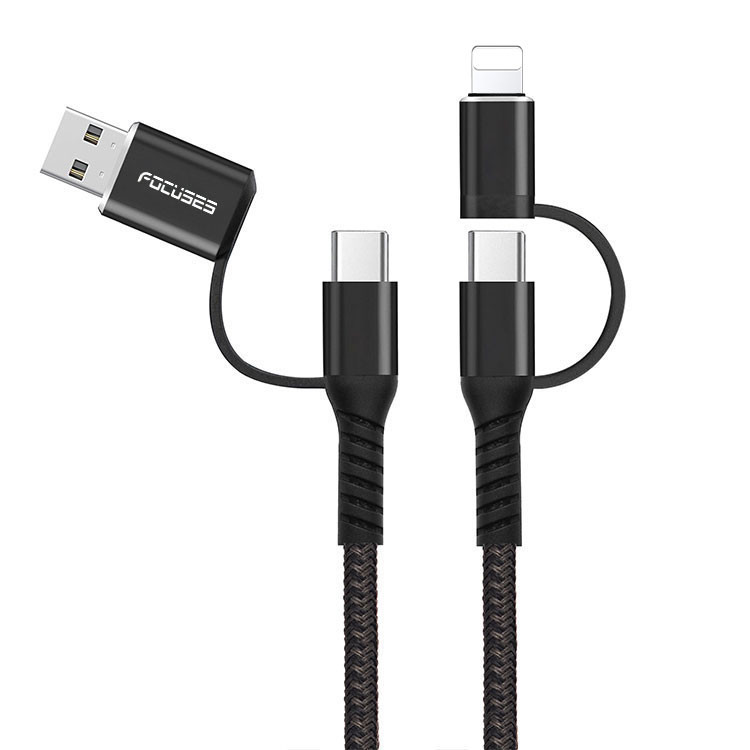 Tangle Free 1M Fast Charging Data Cable 4 In 1 USB Cable for sale