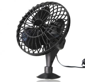 Cheap Black 4 Inch Plastic Car Cooling Fan DC 12V Oscillating With On / Off Switch wholesale