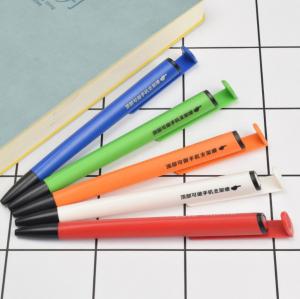Cheap Customized Logo Plastic Ballpoint Pen With Phone Support wholesale