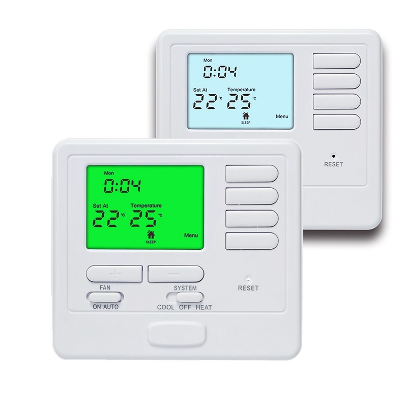 Quality Programmable Wired Room Thermostat  , White Air Conditioning Hvac Thermostat for sale