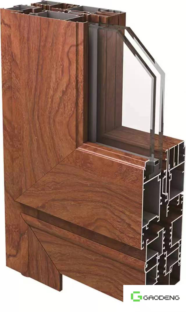 Buy cheap Wooden Grain Extrusion Window And Door Aluminum Profiles With Great Feeling from wholesalers