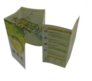 Cheap custom design three folded commercial leaflet printing Glossy Art Paper wholesale