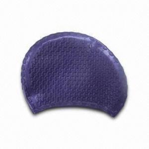 Cheap Women's Swimming Cap, Made of Silicone Material, Comes in Blue Color wholesale