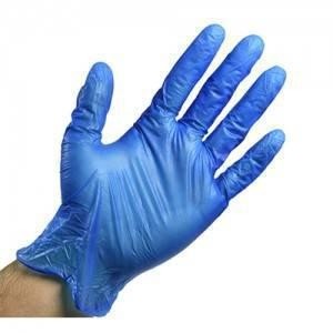 Cheap Disposable Medical Examination Gloves Blue Vinyl Gloves Lightly Powdered wholesale