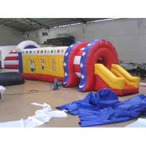 Cheap Inflatable Train Tunnel , Inflatable Chidlren Park Amusement Games wholesale