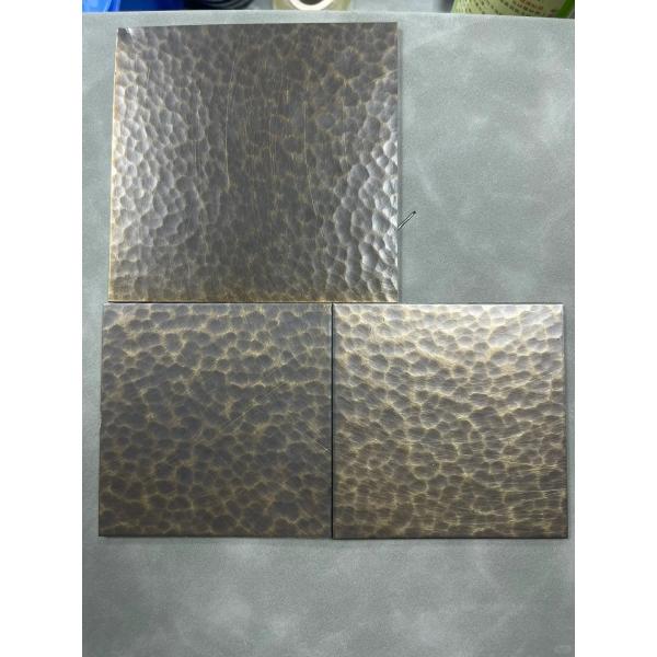 SS Steel Sheet 304 316 Antique Copper Plate Surface Hammered Textured Decorative Stainless Steel Sheets