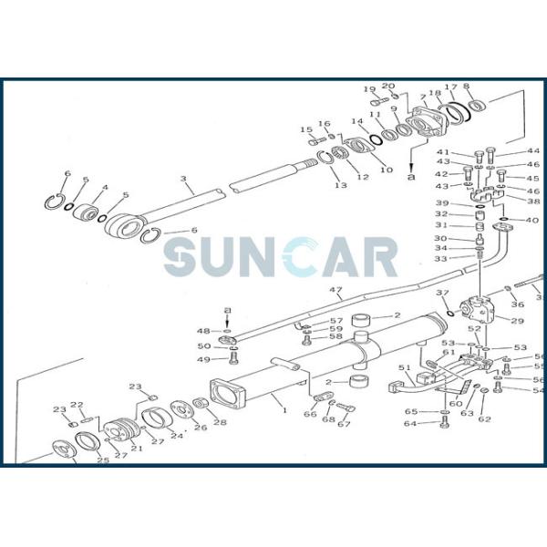 195-63-05120 1956305120 Blade Lift Cylinder Repair Seals Kit Fits D355A-5 D355A-3