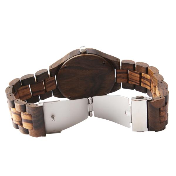 Wood Watches Men's Nature Wooden Bamboo Quartz Wrist Watch Wooden Band Men Watches