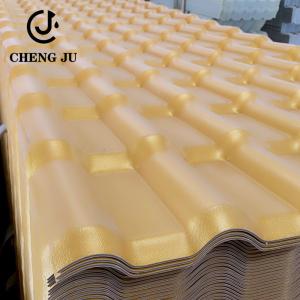 Cheap Glazed Waterproof Gold Color Bamboo Joint Resinvilla Tile PVC Terracotta Roof Tiles wholesale