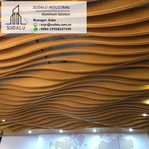 SUDALU Aluminum Shutter Ceilling Aluminum Aerofoil Louver Ceiling for Airport Metro Usage 10 years Warranty