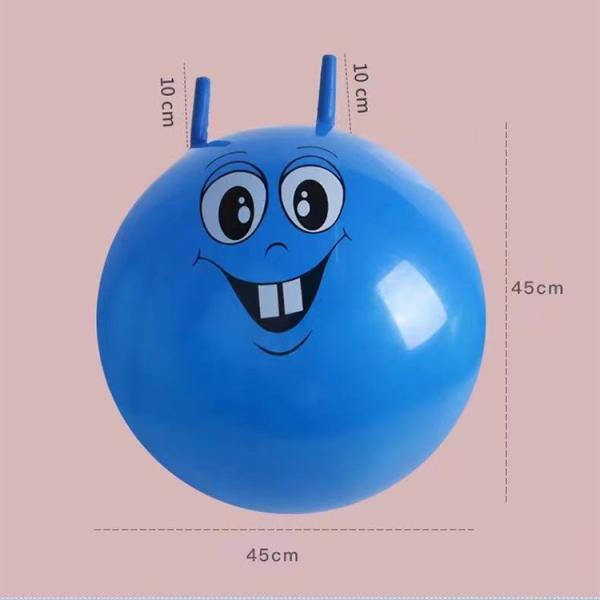 Outdoor Fun Essential Unisex Jumping Ball with Fluffy Plush Cover and Rainbow Design