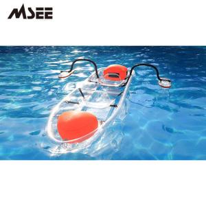 Customized Glass Bottom Boat , Durable Polycarbonate Fiberglass Kayak Canoe