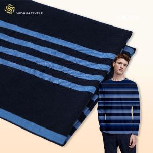 Cheap Smooth Striped Cotton Jersey Fabric Yarn Dye Plain Sweat Absorbing Material wholesale