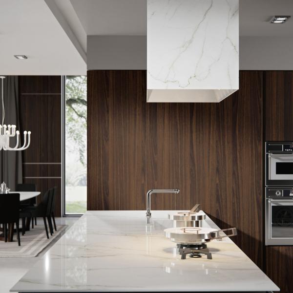 Wholesale Engineered Wood Veneer Kitchen Cabinets Contemporary Style For Modern Constructions