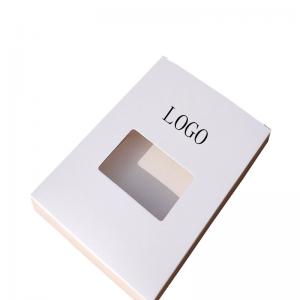 China 250gsm White Card Paper Mens Underwear Packaging Box With PVC Window on sale