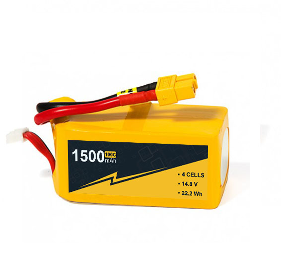 XT60 Connector Drone Lipo Battery Pack 4s 1500mah Lipo Battery 14.8V 50C-100c