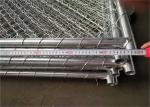 Pre - Galvanized Pipes 14 Microns Portable Chain Link Fence Panels