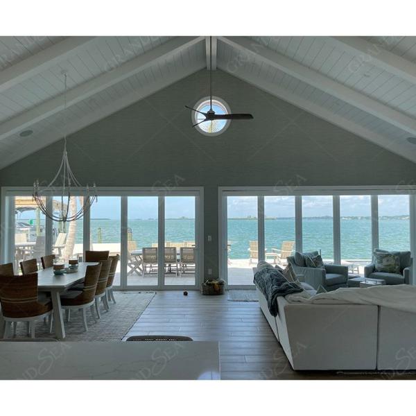 Grandsea Waterproof Hurricane Proof Aluminium Alloy Patio Glass Bi Folding Door American Bifolding Aluminum Folding Door