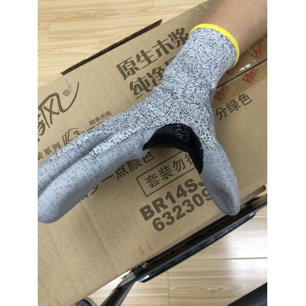 Anti Slip Glass Handling ANSI Level 3 Cut Resistant Safety Gloves For Carrying