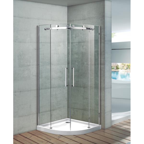Large Pulley Glass Door Two-way Smooth Shower Door Stylish Bathroom Shower Box