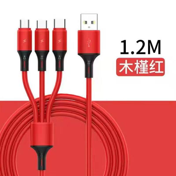 Nylon Braided 3ft 6ft 10ft 3 In 1 Usb 3.0 Charger Cable Micro Usb Type C Fast Charging Data Cable