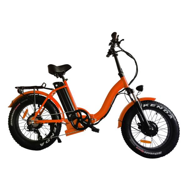 Folding Fat Tire Electric Mountain Bike Full Suspension 20 Inch Thick Tyre Electric Bike