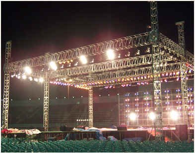 300*300MM Small Stage Lighting Truss , Concert Stage Roof Truss 6082-T6 Aluminum Alloy