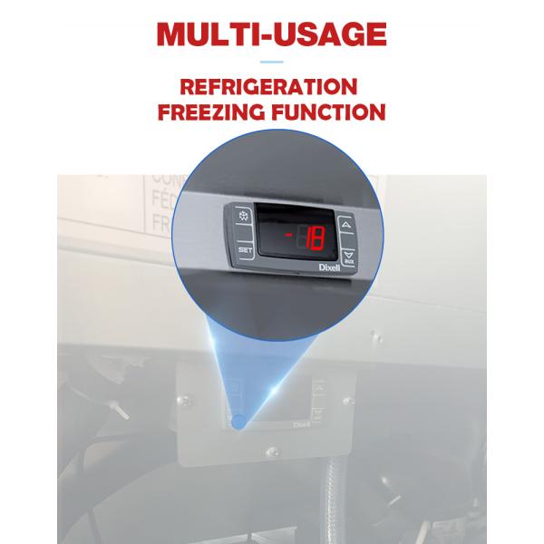 R290a Stainless Steel Fridge Freezer , 420L Sandwich Prep Table Refrigerator